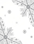 Ornate White Snowflake Cascade Rug