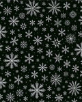 White Snowflake Scatter Dark Background Rug