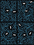 Black Cyan Branch Eyes Rug