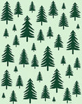 Dark Green Pine Tree Meadow Rug