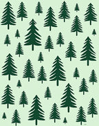 Dark Green Pine Tree Meadow Rug