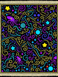 Vibrant Neon Octopus Swirls Garden Rug