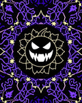 Spooky Yellow Jack O Lantern Mandala Rug