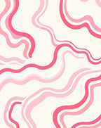 Retro Pink Swirl Rug