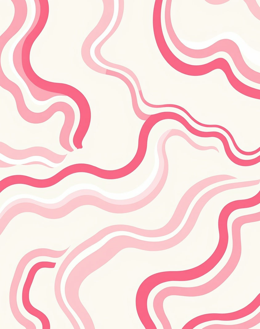 Retro Pink Swirl Rug