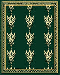 Regal Gold Floral Damask Emerald Rug
