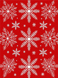 Bold White Snowflakes on Red Backdrop Rug