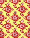 Vintage Red Swirl Medallion Repeat Rug