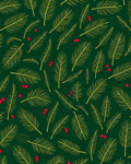 Emerald Spruce Pine Berry Swirl Rug