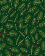 Emerald Spruce Pine Berry Swirl Rug