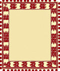 Crimson Pom Pom Square Motif Rug