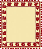 Crimson Pom Pom Square Motif Rug