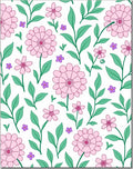 Pink Daisy Floral Branch Garden Rug