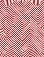 Bold Red Jagged Stripe Rug