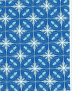 Luminous Blue Starburst Jellyfish Repeat Rug