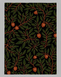 Dark Garden Lush Green Fruit Branches Rug