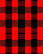 Bold Red Black Buffalo Plaid Rug
