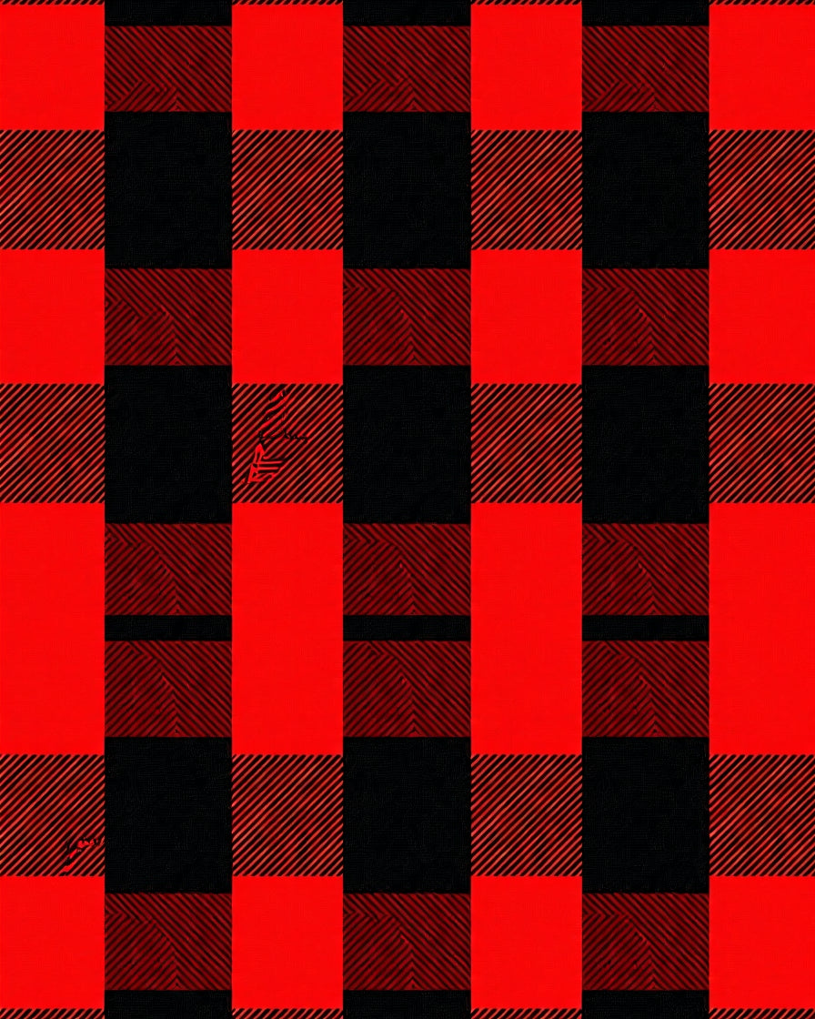 Bold Red Black Buffalo Plaid Rug