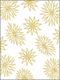 Golden Starburst Floral Scattered Rug