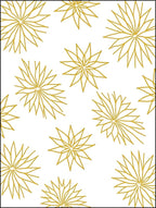 Golden Starburst Floral Scattered Rug