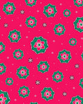 Fuchsia Pink Floral Medallion Scatter Rug