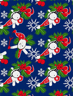 Christmas Characters With Snowy Berries Rug