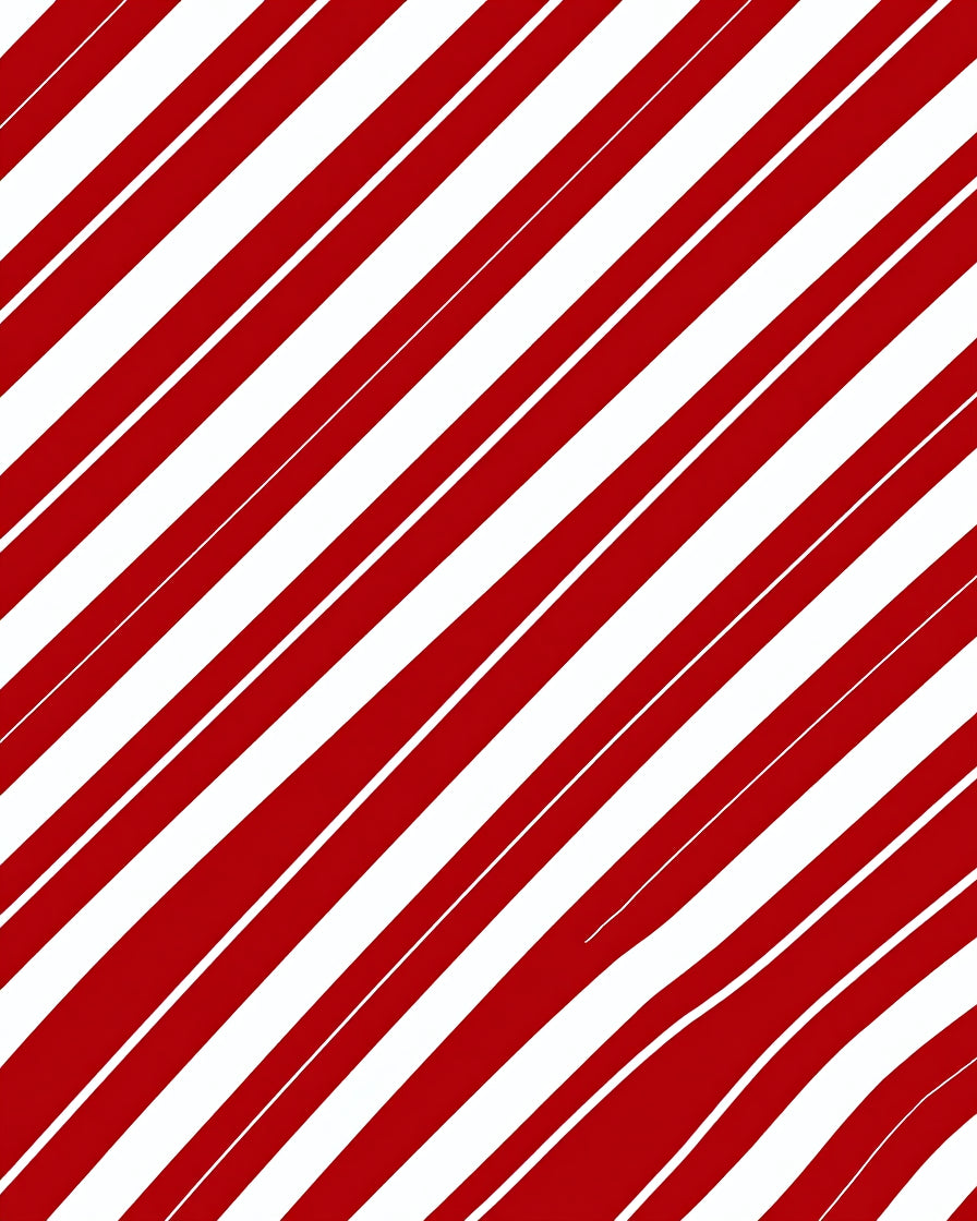 Crimson White Diagonal Stripe Rug