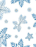 Delicate Blue Botanical Snowflakes Rug