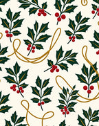 Classic Holly Berry Garland Rug
