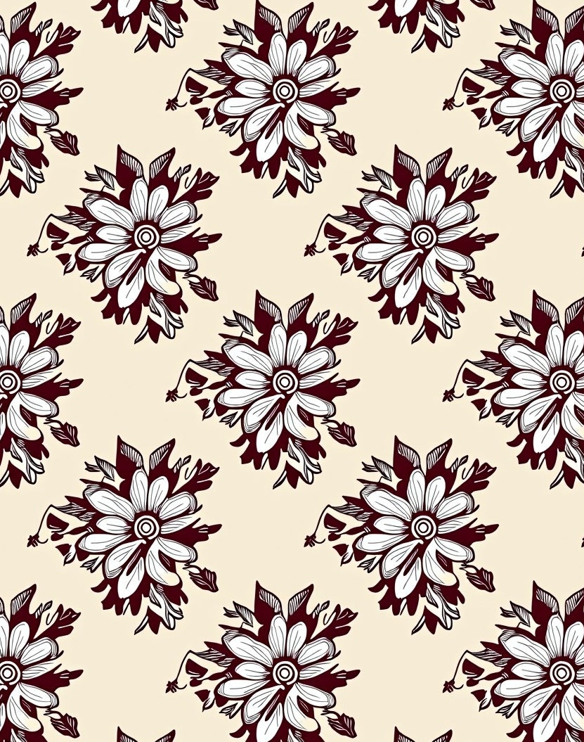 Vintage Crimson Floral Arrangement Rug