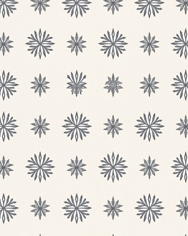 Gray Starburst Floral Background Rug