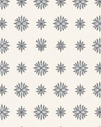 Gray Starburst Floral Background Rug