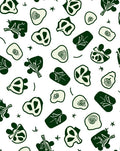 Whimsical Green Botanical Abstract Rug