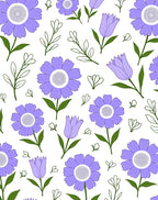 Lavender Daisy and Tulip Garden Rug