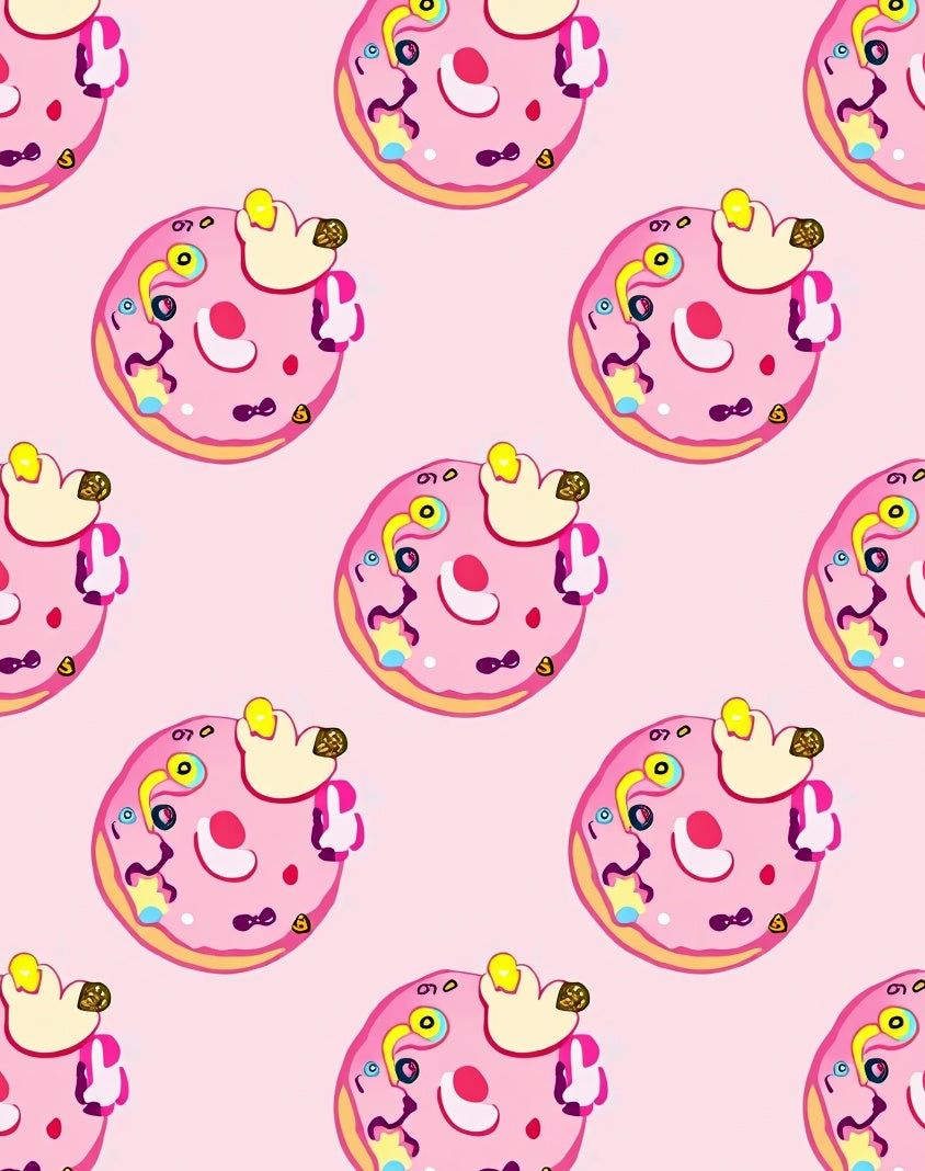 Pink Donut Sprinkle Whimsy Rug