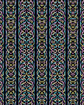 Pastel Colored Ornate Stripe Rug