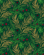 Emerald Green Festive Foliage Stars Rug