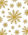 Golden Snowflakes Scattered Across White Rug