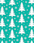 White Christmas Trees And Snowflakes Rug