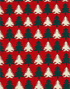 Christmas Tree Array Scarlet and Emerald Rug