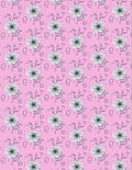 Pink White Floral Swirl Garden Rug