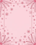 Crimson Snowflake Pine Border Rug