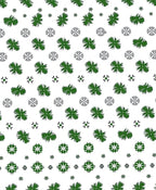 Green Palm Frond Medallion Collage Rug