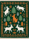 Forest Animals Evergreen Woodland Whimsical Rug