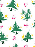 Green Christmas Tree Yellow Starburst Spots Rug