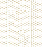 Golden Hexagon Grid Broken Stripe Rug