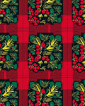 Red Green Yellow Floral Garden Blanket Rug
