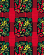 Red Green Yellow Floral Garden Blanket Rug