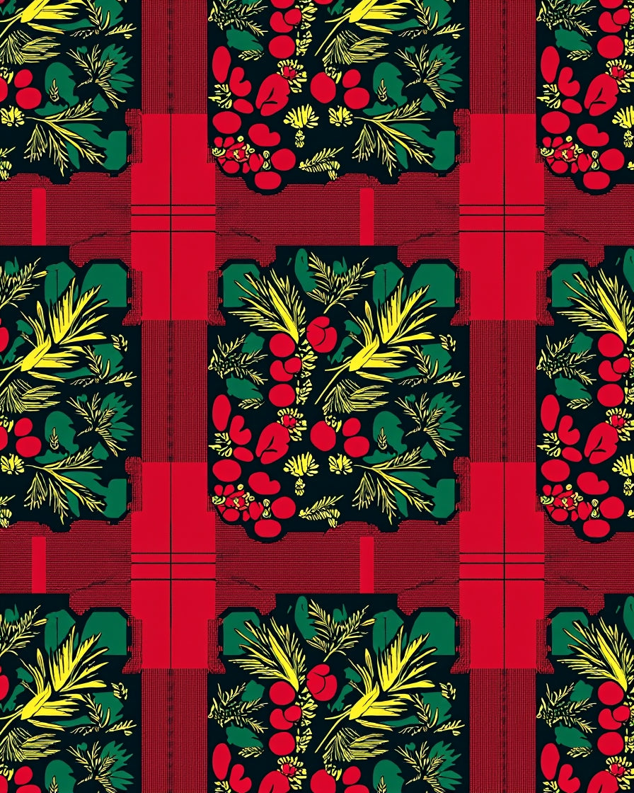 Red Green Yellow Floral Garden Blanket Rug