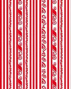 Red White Vertical Stripe Swirl Rug